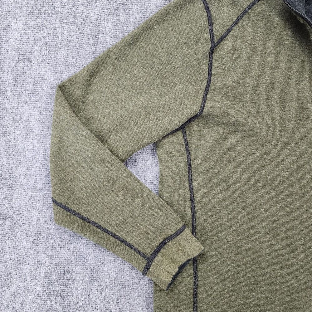 Tommy Bahama Sweater Mens XL Green Gray Flipsider 1/2 Zip Reversible Pullover - Picture 9 of 16